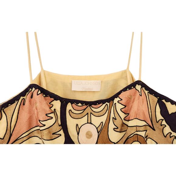 Ulla Johnson Maxi Dress RARE Fall Mayra Yarrow Gold Brown Purple Embroidered 4 - Picture 8 of 13